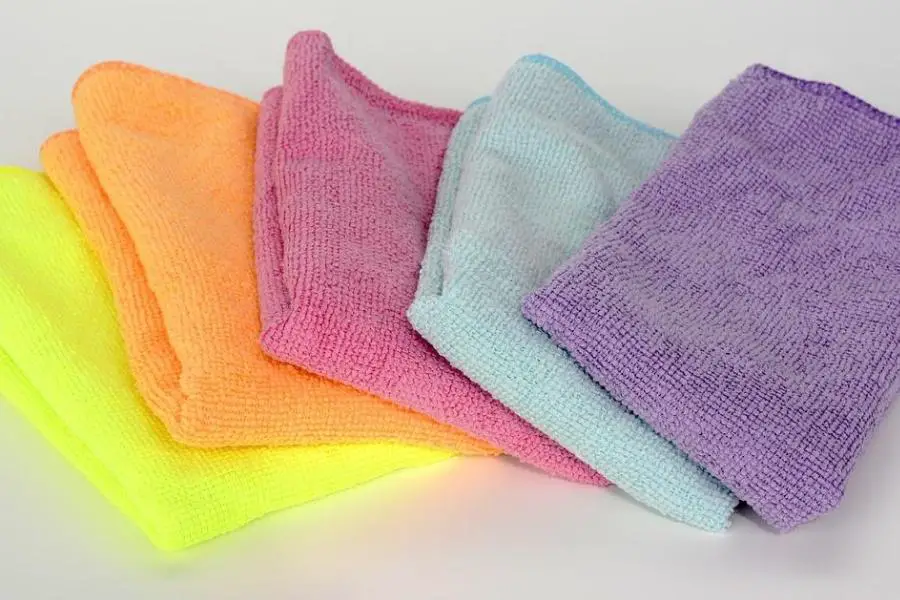 An image of different kinds of rags use for staining