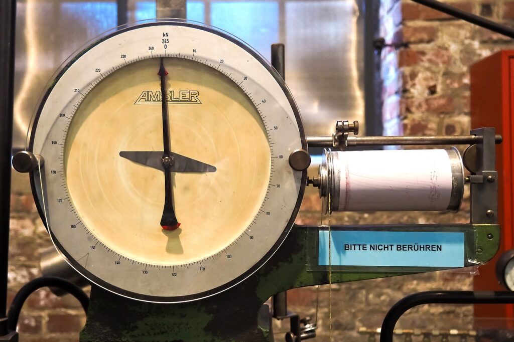 An image of an old ampmeter