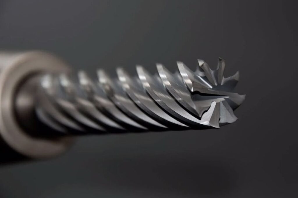 Close up of a drill bit