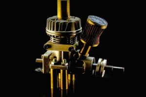 Close up of an air compressor control valve